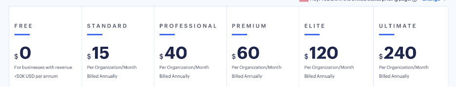 Zoho Books plans