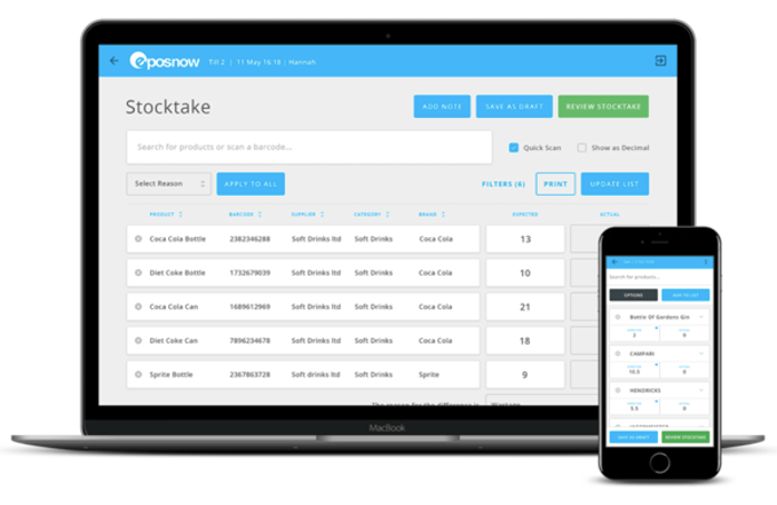 Epos Now inventory management